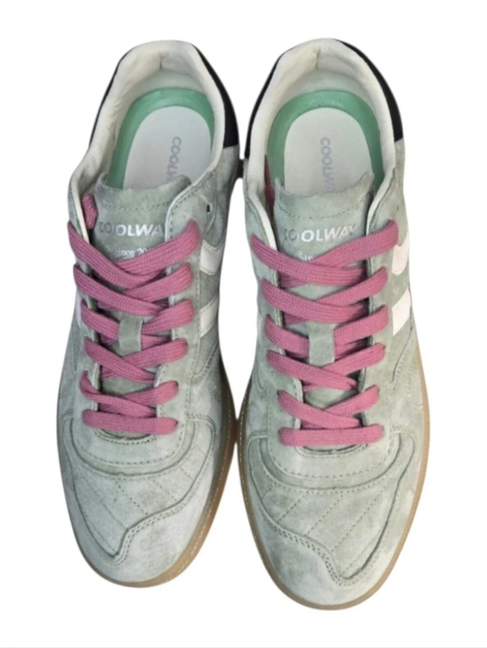 Coolway Goal Suede Sneakers in Green Khaki, Gum. Size 9 Men's NEW!!
